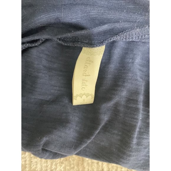 Altar'd State tank top size S Womens Navy Blue Knot Front V Neck Racerback - Picture 5 of 6